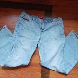 GLO Jeans Light Blue Flared Leg- Size 16- Y2K Embroidered/bedazzled